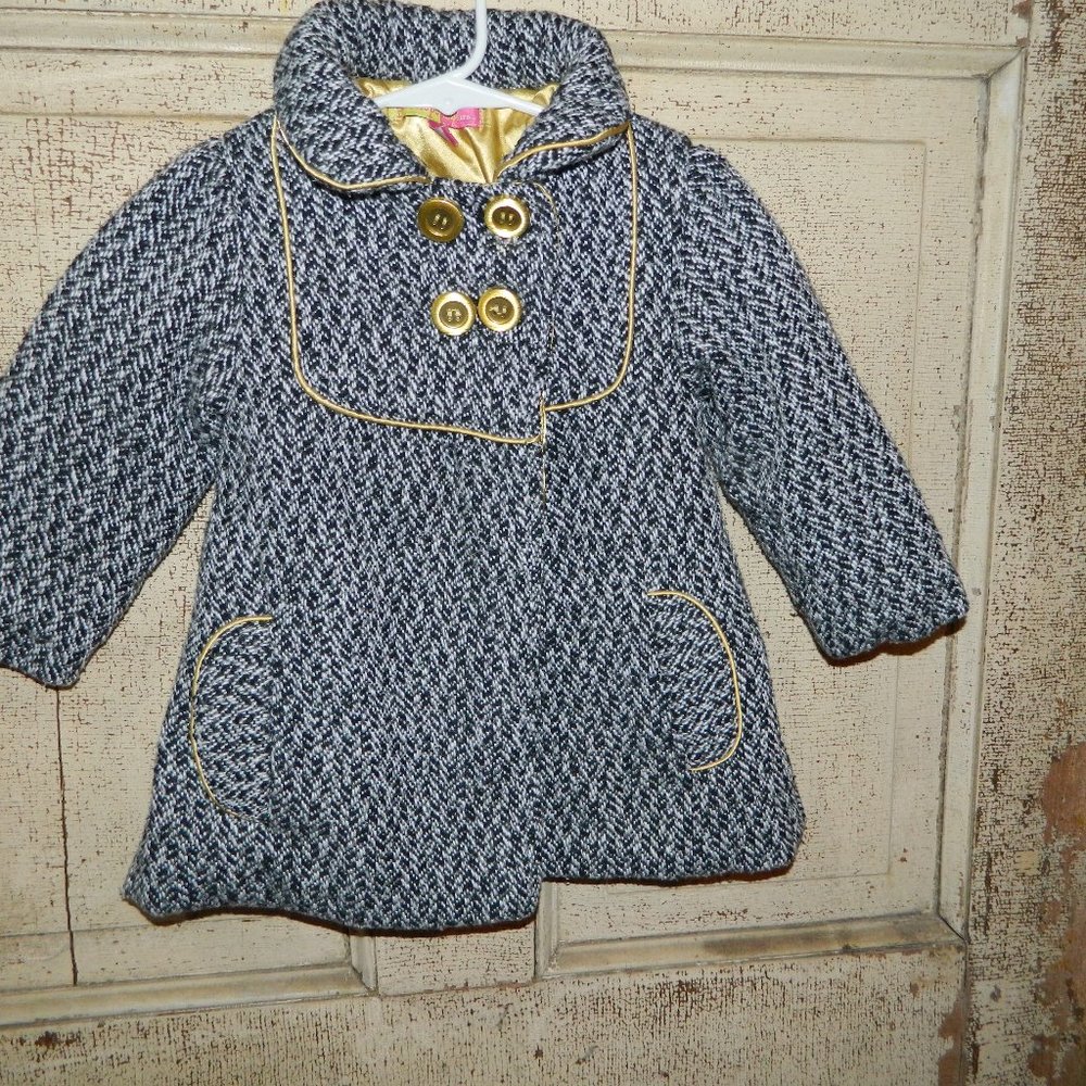 Penelope Mack LTD Wool Blend Tweed Coat Size 3T (J-23)
